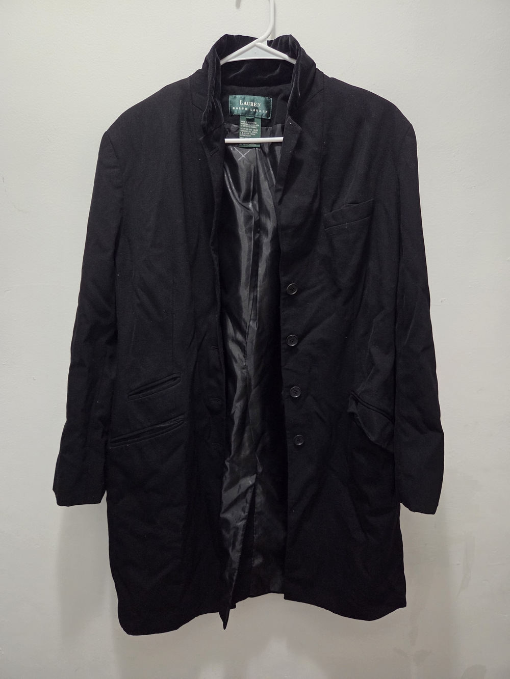 Lauren Ralph Lauren Size 14 Black Men's Long Coat
